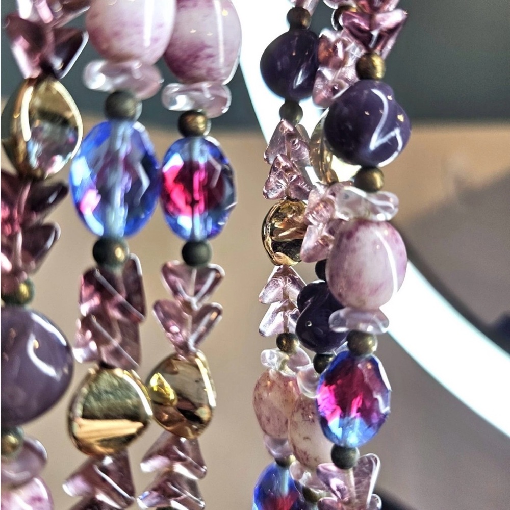 Schiaperelli Signed Vintage multi strand Bead Statement Necklace - Picture 14 of 14